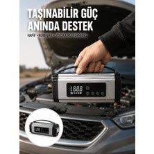 Elektronikçim Dijital Göstergeli Akü Takviye Cihazı Lastik Şişirme Powerbank ve LED Işık Özellikli Yeni Ne