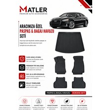 Audi A5 2018 Model 4d Ekstra Havuzlu Paspas ve Bagaj Havuzu Set