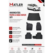 Ford Courier 2023 Model 4d Ekstra Havuzlu Paspas ve Bagaj Havuzu Set