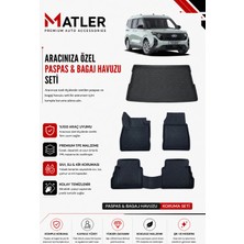 Ford Courier 2026 Model 4d Ekstra Havuzlu Paspas ve Bagaj Havuzu Set