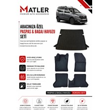Dacia Dokker 2021 Model 4d Ekstra Havuzlu Paspas ve Bagaj Havuzu Set