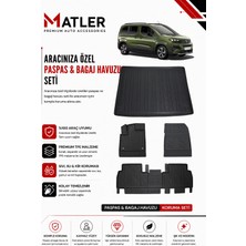 Peugeot Rifter 2020 Model 4d Ekstra Havuzlu Paspas ve Bagaj Havuzu Set