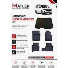 Ford Connect 2020 Model 4d Ekstra Havuzlu Paspas ve Bagaj Havuzu Set