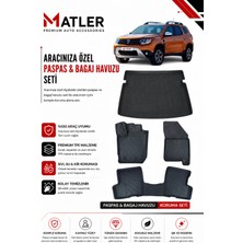 Dacia Duster 4x4 2019 Model 4d Ekstra Havuzlu Paspas ve Bagaj Havuzu Set