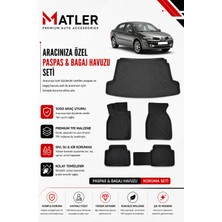 Renault Megane 2 Sedan 2007 Model 4d Ekstra Havuzlu Paspas ve Bagaj Havuzu Set