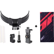 GP Kompozit KBG002 Kask Çene Kamera ve Telefon Tutucu (1 Adet Boyunluk Buff Hediye)