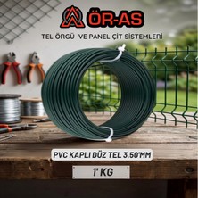 Ör - As Tel Örgü & Panel Çit Sistemleri Pvc - Kaplı  Düz Tel - 3.5  mm Kalınlık  (- 1 - Kg -)