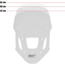 GP Kompozit Honda Africa Twin CRF1100L 2025-2026 Uyumlu Ön Cam Şeffaf - 48 cm