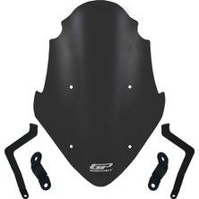 GP Kompozit Bajaj Pulsar NS 400 Z 2025-2026 Uyumlu Ön Tur Camı Siyah - 46 cm