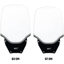 GP Kompozit Honda Forza 250 2021-2026 Uyumlu Baskılı Ön Tur Camı Şeffaf - 57 cm
