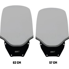 GP Kompozit Honda Forza 250 2021-2026 Uyumlu Baskılı Ön Tur Camı Füme - 62 cm