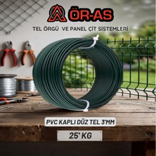 Ör - As Tel Örgü & Panel Çit Sistemleri Pvc - Kaplı  Düz Tel - 3  mm Kalınlık  (- 25 - Kg -)