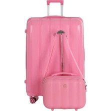 Hepta Collection Mçs Polipropilen 2'li Valiz Seti Büyük  Makyaj V305 Pembe