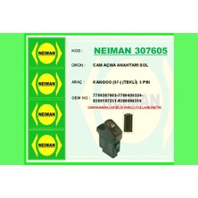 Bescher Smglobal Cam Açma Anahtari Sol Renault Kangoo 97- Tekli 5 Pin