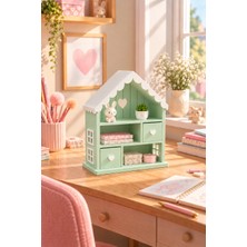 Neo Gift Ev Şeklinde Bebek Evi ve Çekmeceli Dekoratif Organizer | Çocuk Odası Dekorasyonu