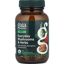 Gaia Herbs Everyday Mushrooms & Herbs, 60 Vegan Capsules