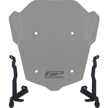GP Kompozit Honda CB650R E-CLUTCH 2025-2026 Uyumlu Kısa Ön Cam Füme - 27 cm