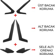 GP Kompozit Honda PCX 125 / 150 2025-2026 Uyumlu Bacak ve Sele Altı Grenaj Koruma Seti Siyah