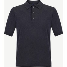 Yargıcı Pamuk Regular Polo Yaka Kısa Kol Kazak