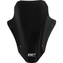GP Kompozit Honda PCX 125 / 150 2025-2026 Uyumlu Baskılı Ön Cam Siyah - 55 cm