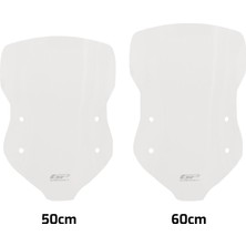 GP Kompozit Kymco DTX 250 / 360 2021-2024 Uyumlu Ön Cam Şeffaf - 50 cm