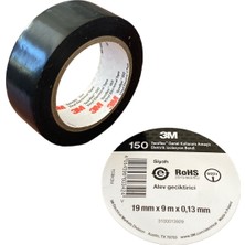 Pileli Store 3m Temflex 150 Elektrik Izole Bant Elektrik Kablo Bantı 19MMX9M Siyah