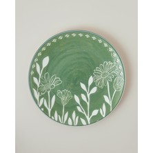 English Home Petal Poetry Porselen Servis Tabağı 25 cm Yeşil