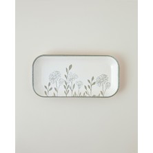 English Home Petal Poetry Seramik Kayık Tabak 26 cm Yeşil