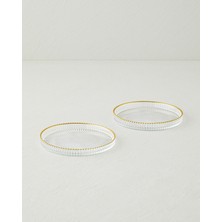 English Home Celeste Cam 2'li Çerezlik 13 cm Gold
