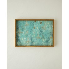 English Home Petalia Cam Dekoratif Tepsi 29X41 cm Multicolor
