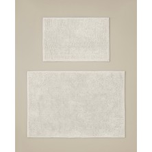English Home Macaroni Kaydırmaz Taban Banyo Paspası Seti 60X90 + 40X60 cm Ekru