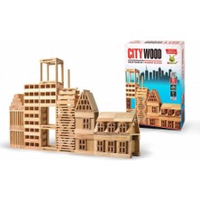 Woody Woodoy City Wood Ahşap Oyuncak Eğitici Blok Seti Hediyelik Yaratıcı Bloklar