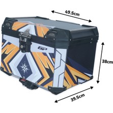 GP Kompozit DSN07 Universal 57 lt Desenli Alüminyum Motosiklet Çantası