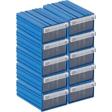 Sembol Plastik Sembol 105 Plastik Çekmeceli Kutu 110X170X65MM (10 Adet)  Mavi Renkli Kullanışlı Depolama Çözümü