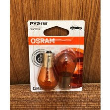 Osram 7507 Py21W 12V 21W 93 Sinyal Sarı Amber 2'li Set Özellikli Ampul