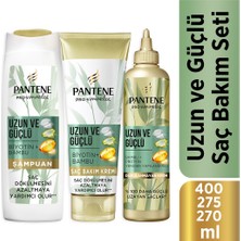 Pantene Uzun ve Güçlü Bambu ve Biotinli Saç Bakım Seti Şampuan 400 ml - Şekillendirici Krem 275 ml - Maske 270 ml