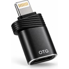 CoverZone Lightning Erkek Type-C Dişi Şarj Çevirici Adaptör, Yalnızca Şarj Için Veri Transferi Desteksiz Kompakt Dönüştürücü | ZR1368