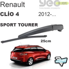 Yeo Renault Clio 4 Sport Tourer Arka Silecek Kolu Set 25 cm Uyumlu Model ve Sessiz Çalışma