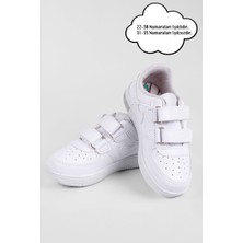 NeSe Shoes Işıklı Çocuk Ortopedik Destekli Sneaker  Beyaz