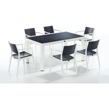 Novussi Seginus 6'lı Camlı Set Antrasit Renk Modern Tasarım Konforlu Kullanım İçin Üretildi