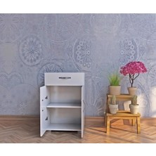 Remaks Tek Çekmece 2 Kapaklı Çok Amaçlı Dolap - Beyaz 2 Kapaklı 35 cm Derinlik 88 cm Yükseklik