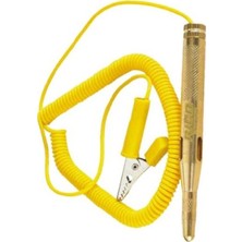 Rico 004-RC0008 Spiral Kablolu Oto Kontrol Kalemi 6-12-24 V Sarı Düz Tornavida Dayanıklı Yapı