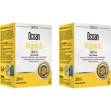Orzax Ocean D3 Vitamini 400 IU Sprey 20 ml X2 Yetişkinler İçin Yüksek D Vitamini Takviyesi