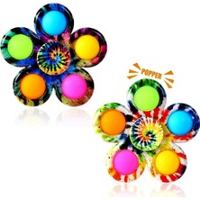 HYD Stres Çarkı Pop It Push Bubble Fidget Çiçek Temalı 1 Hediyelik Eğlenceli Oyuncak