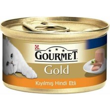 Gourmet Gold Kıyılmış Hindili Konserve 85 g x 12 Adet Premium Kalite Kedi Maması