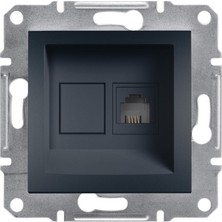 Schneider Electric Asfora Plus Antrasit Telefon Prizi 1*RJ11 Modern Tasarım ve Yüksek Dayanıklılık Özellikleriyle