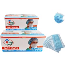Bey Mask 3 Katlı Full Ultrasonik Telli Meltblown Cerrahi Maske – Mavi 50’li x 2 Kutu/100 Adet