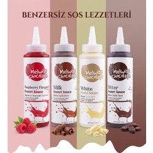 Melwiss Chocolate Melwiss 4'lü Bitter-Sütlü Çikolata-Beyaz Çikolata- Frambuaz Sos Paketi