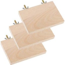 Alyones 3'lü Set Dikdörtgen Papağan Muhabbet Kuşu Standı 15cm x 7.5cm x 1,8cm Oyun Alanı