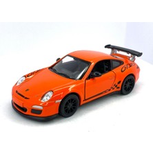 Kinsmart 2010 Porsche 911 Gt3 Rs Çek Bırak Lisanslı Model Oyuncak Araba 1:36 Turuncu Diecast